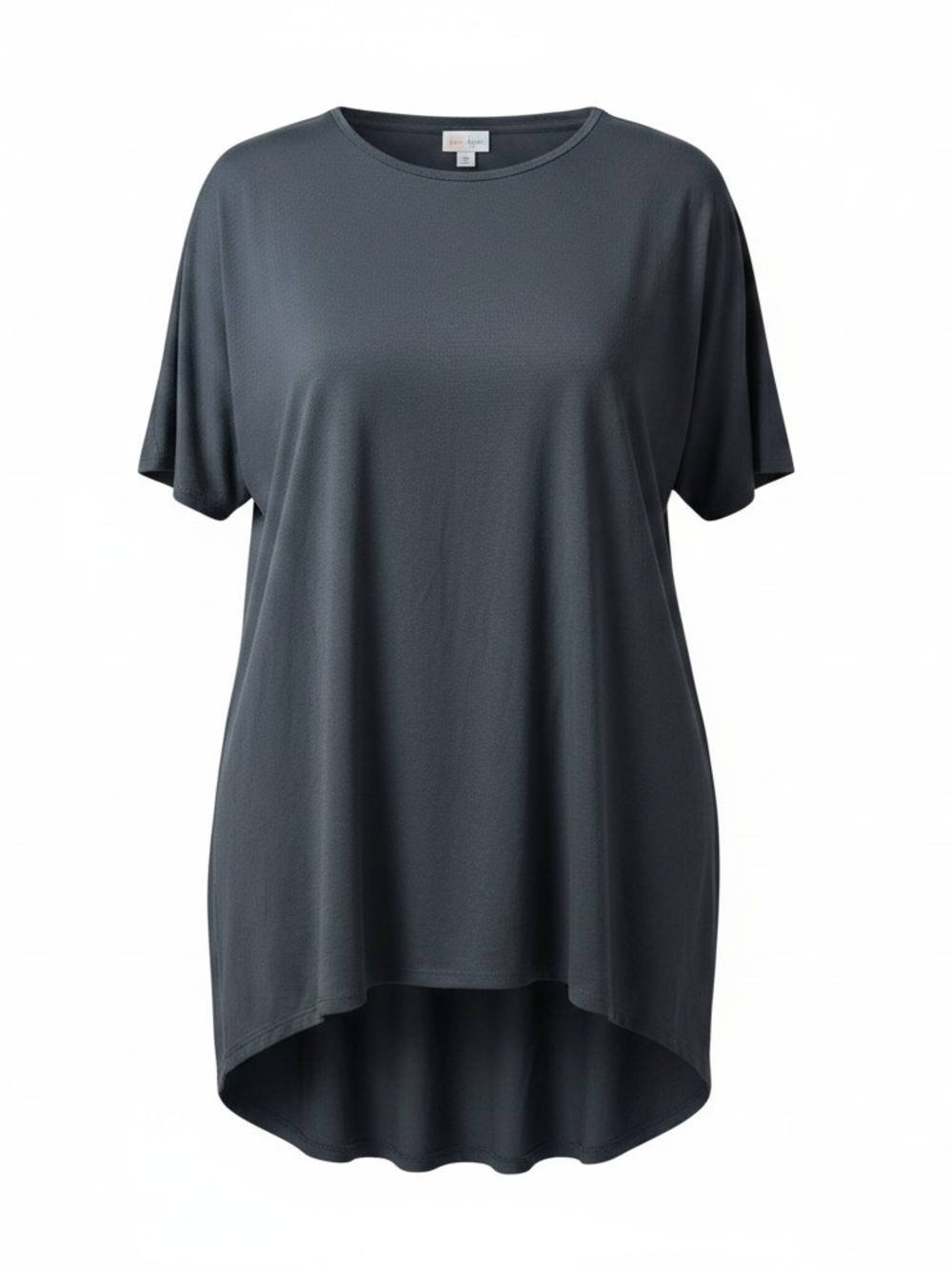 LULAROE‎ | Irma Oversized Top Solid Black High Low Short Sleeve Tunic | L